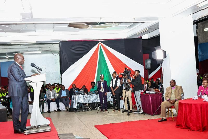 DP Rigathi Gachagua during the launch of a boda boda programme.