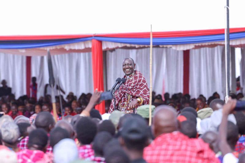 President Ruto in Narok County.