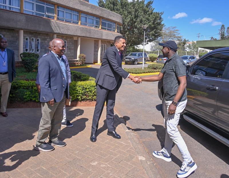 Transport CS Kipchumba Murkomen arriving at JKIA on Saturday, August 26, 2023.