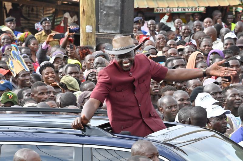 President William Ruto during his Tour of Western Kenya over the weekend.