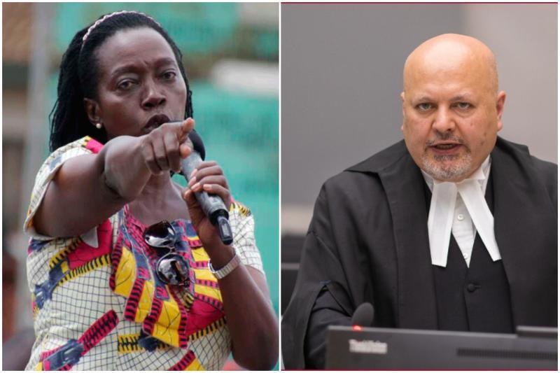 A composite photo of Martha Karua and Karim Khan.
