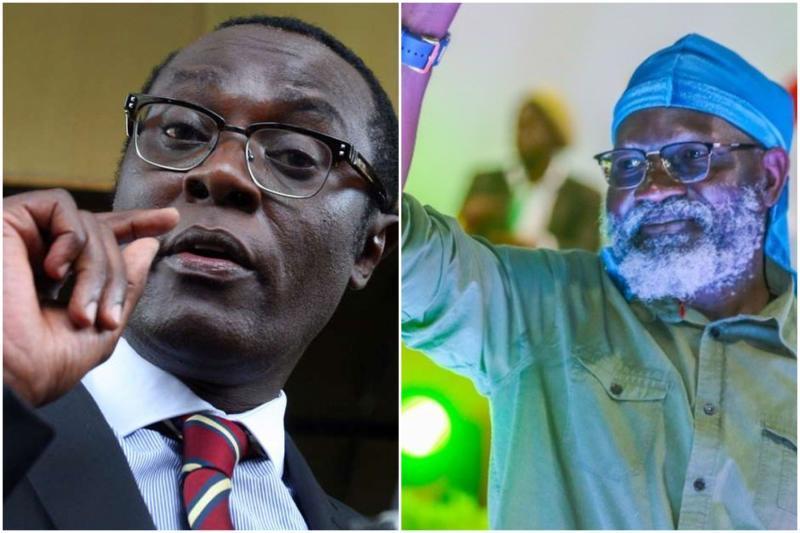 A composite image of Mutahi Ngunyi and George Wajackoyah.