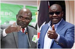 A composite image of Wafula Chebukati and Ekuru Aukot.