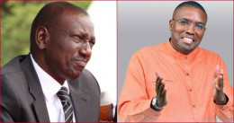 Collaged images of President William Ruto and former Mukurweini MP Kabando Wa Kabando.