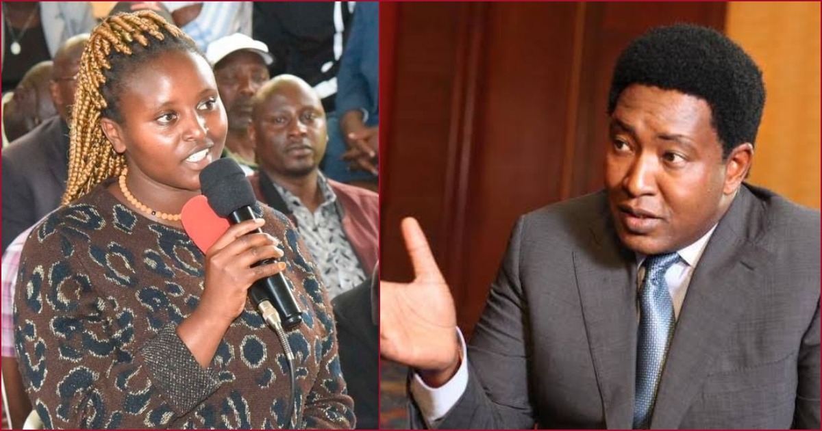 Composite images of Mercy Tarus and Narok senator Ledama Olekina.