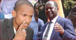 Collaged images of Embakasi East MP Babu Owino and ODM leader Raila Odinga.
