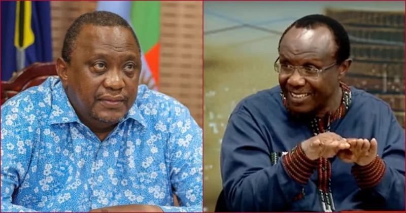 Former president Uhuru Kenyatta and Economist David Ndii.