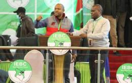 ODM leader Raila Odinga's chief agent Saitabao Ole Kanchory during the declaration of the 2022 presidential election results.