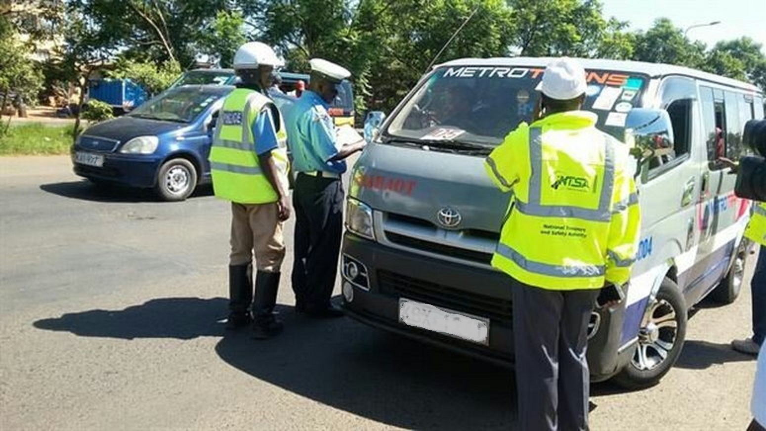 File image of NTSA Officers on the road.