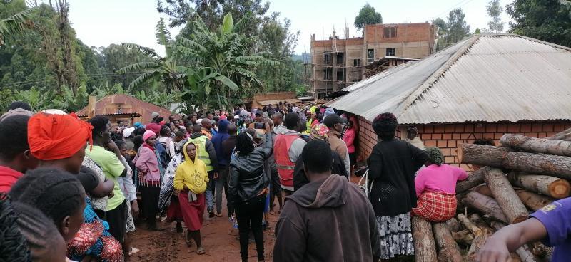 The home where the mother and her two children were burnt to death,