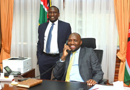 Senator Aaron Cheruiyot and CS Kipchumba Murkomen. IMAGE/FILE