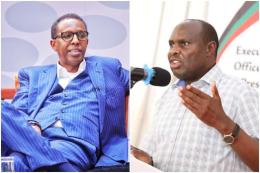 A composite photo of lawyer Ahmednasir Abdullahi and  State House Chief of Staff Felix Koskei.