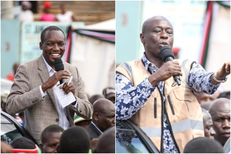 A collage photo of Simba Arati and Rigathi Gachagua.