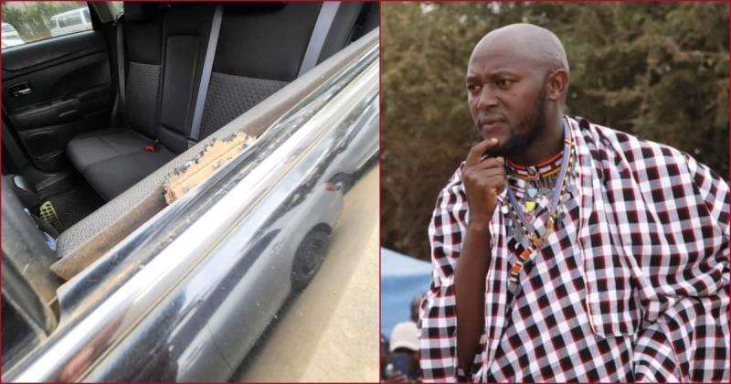 Stephen Letoo's vehicle was attacked in Lavington, Nairobi.