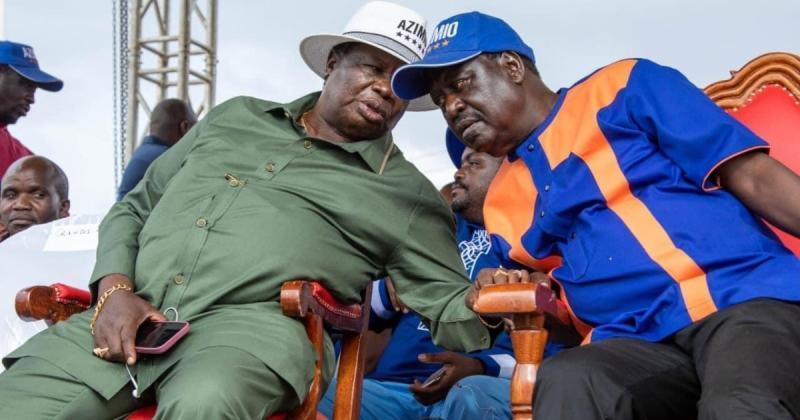 ODM leader Raila Odinga and COTU boss Francis Atwoli in a past meeting.