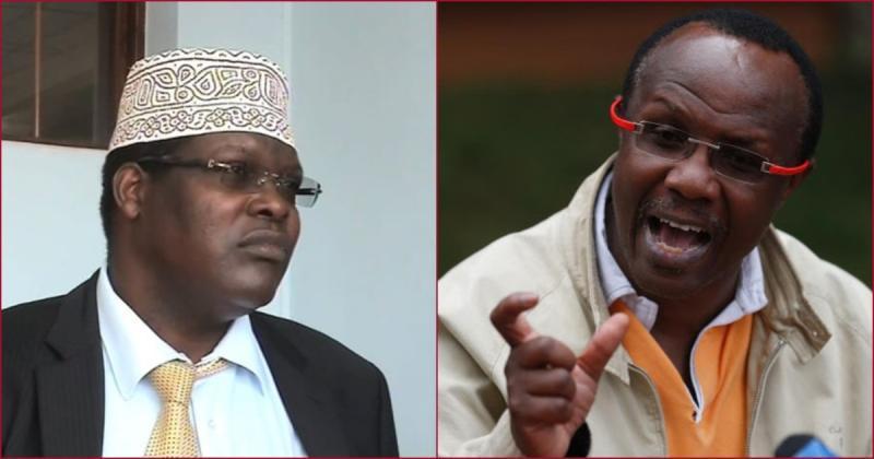 Collaged photos of Lawyer Miguna Miguna and Economist David Ndii.