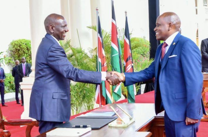 President William Ruto and his Digital Secretary Dennis Itumbi.