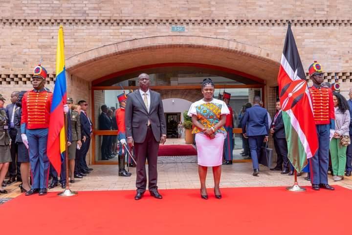 Deputy President Rigathi Gachagua and Columbia's ice President Francia Elena Márquez Mina.