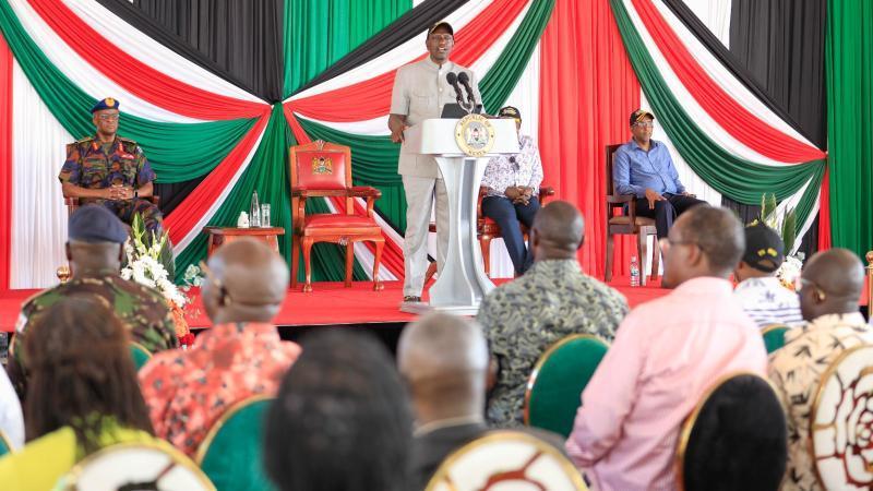 File Image of President William Ruto in Kisumu County.