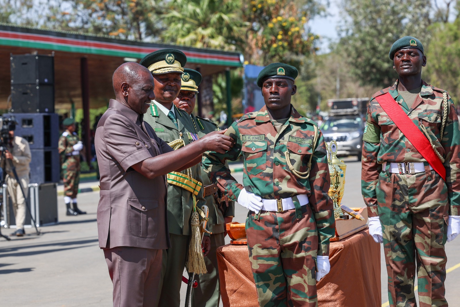 President Ruto during the pass-out parade of forest rangers in Gilgil, Nakuru County.