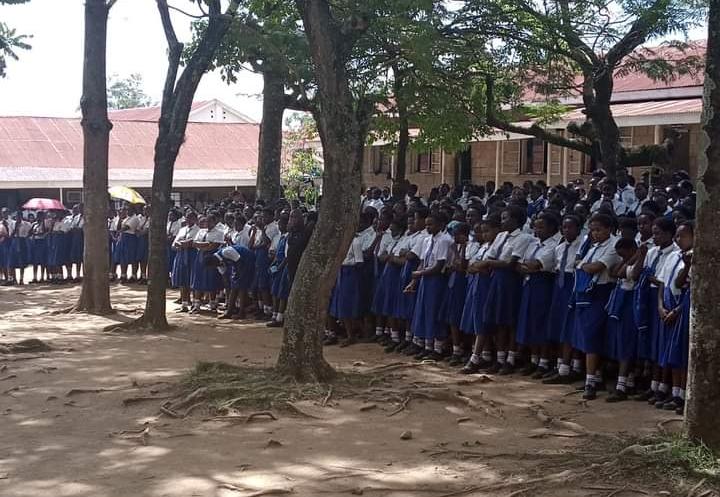 Eregi Girls Students during a meeting with stakeholders before the school was closed.