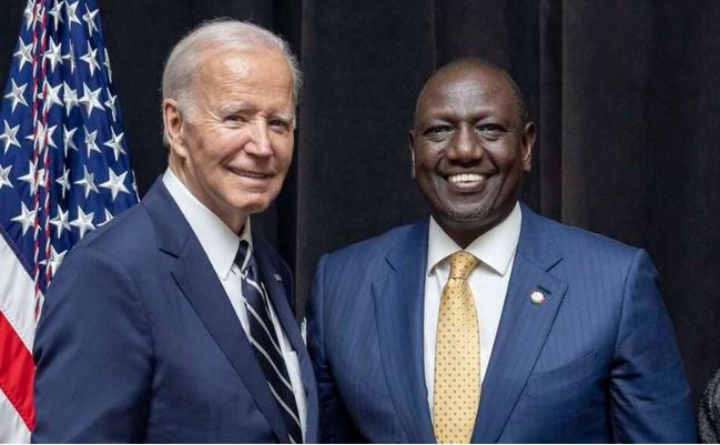 US President Joe Biden and his Kenyan counterpart William Ruto.