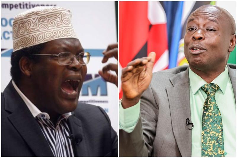 Photo collage of Miguna Miguna and Rigathi Gachagua.