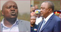 Collaged photos of Senator Cherargei and former president Uhuru Kenyatta.