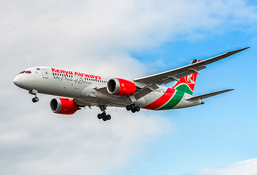 File image of the Kenya Airways plane.