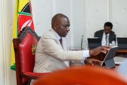 President William Ruto chairs a cabinet meeting at State House.