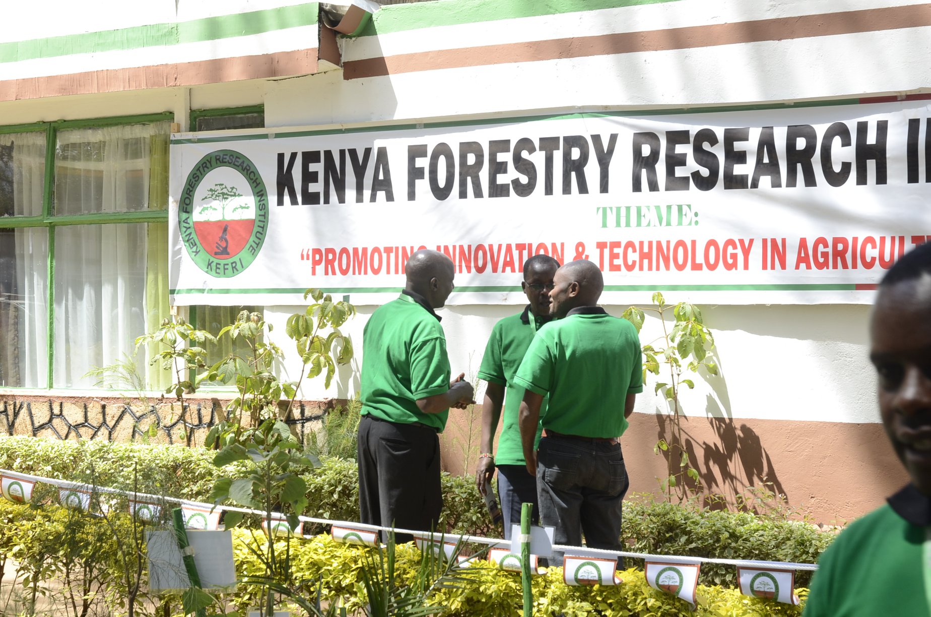 Kenya Forest Research Institute officials at work.