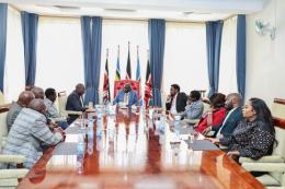 Deputy President Rigathi Gachagua during a meeting with Kiambu leaders.