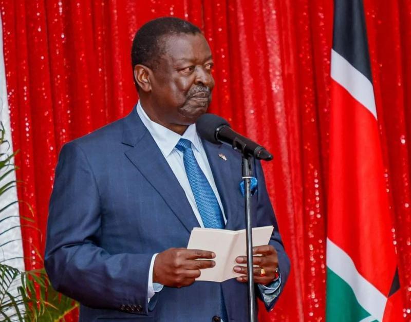 File image of Prime Cabinet Secretary Musalia Mudavadi.
