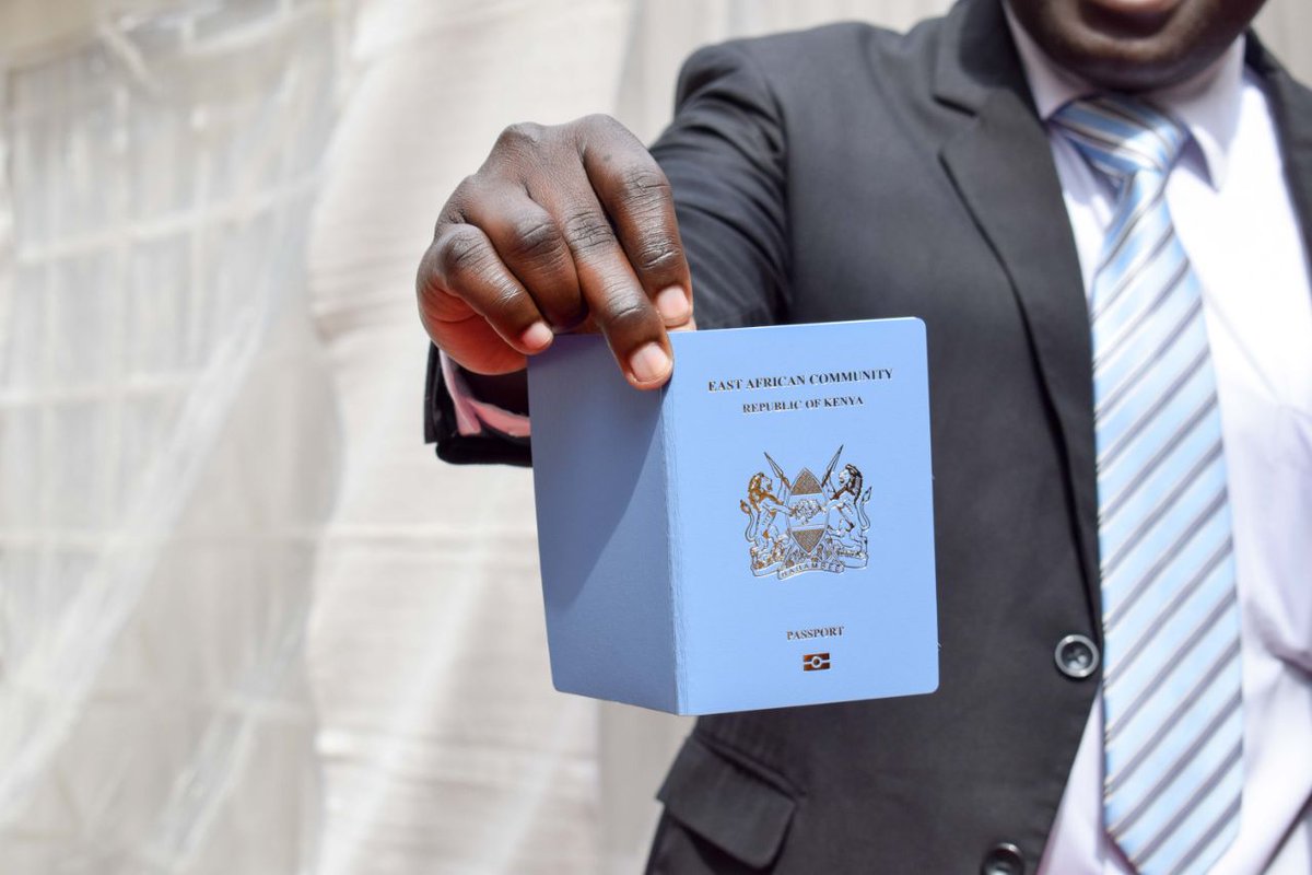 File image of a Kenyan passport.