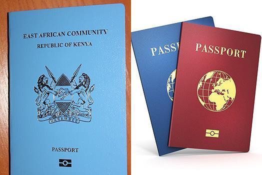 Photo collage of a passport.