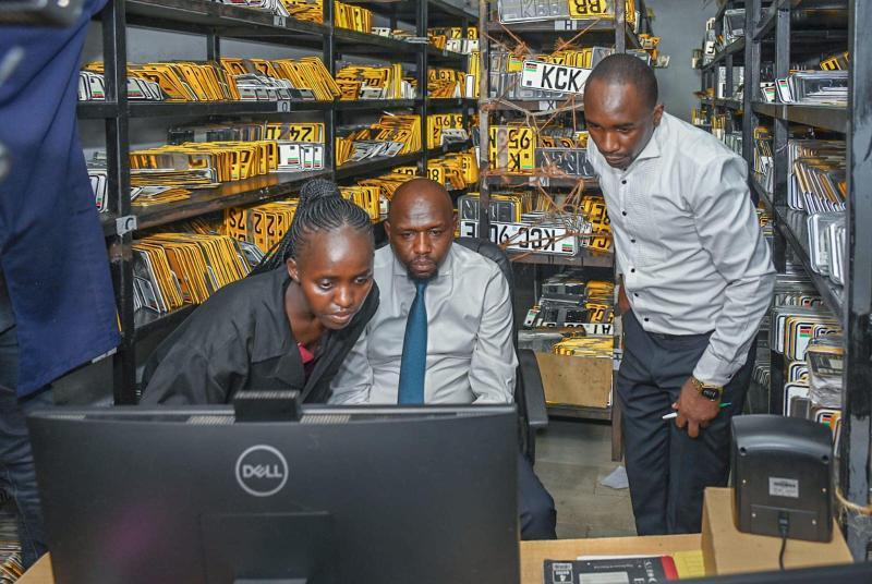 File image of Transport CS Kipchumba Murkomen at NTSA Offices.