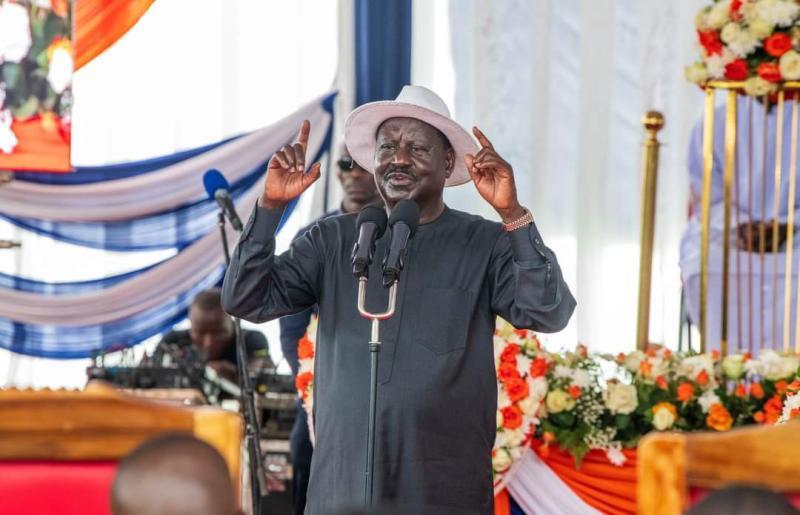 File image of Azimio Leader Raila Odinga.