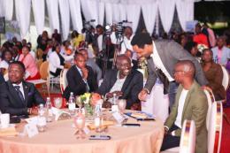 Mugithi Singer Samuel Muchoki and DP Rigathi Gachagua during the launch of his foundation.