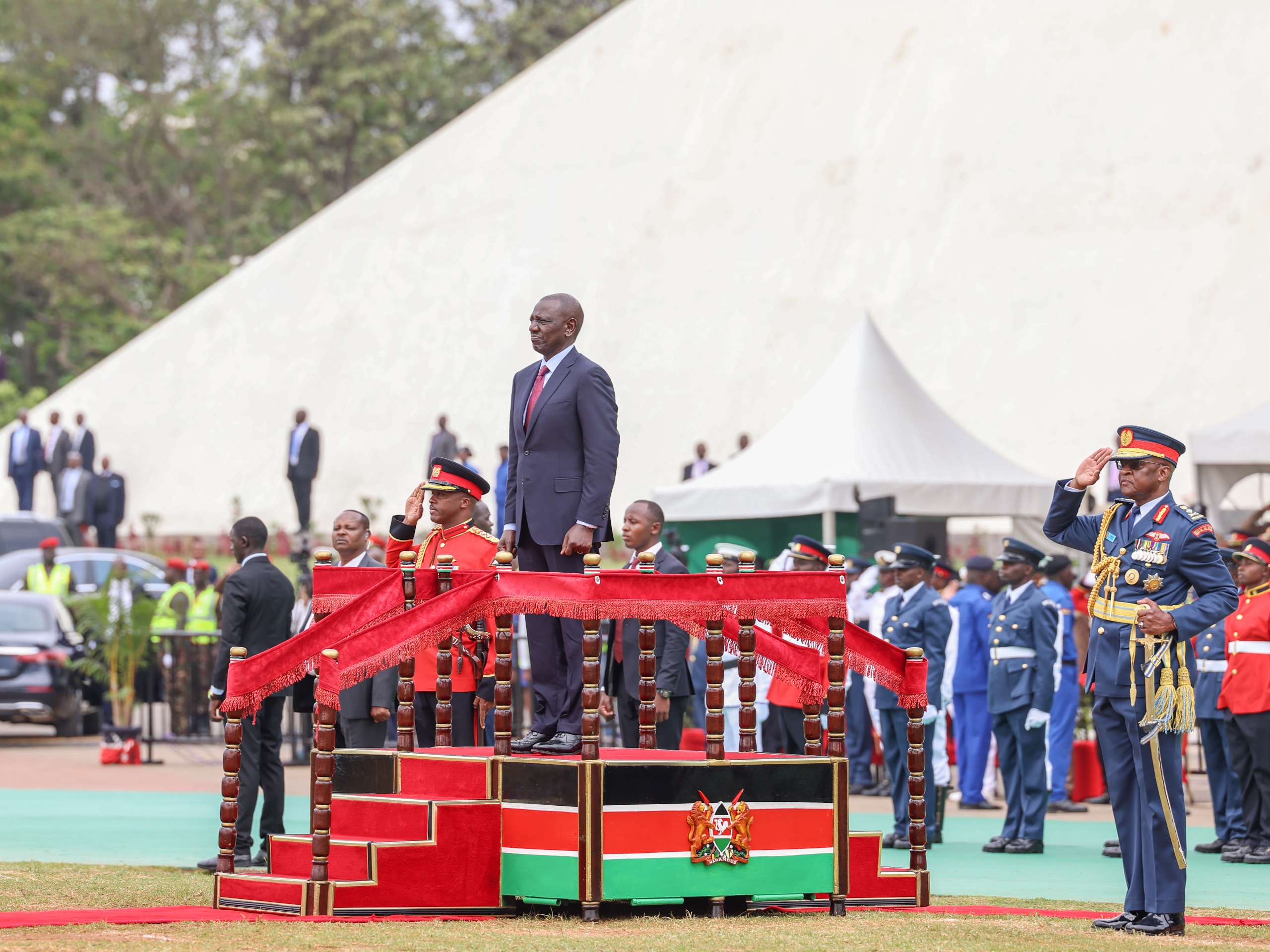 President William Ruto at Uhuru Gardens for Jamhuri Day Celebrations.