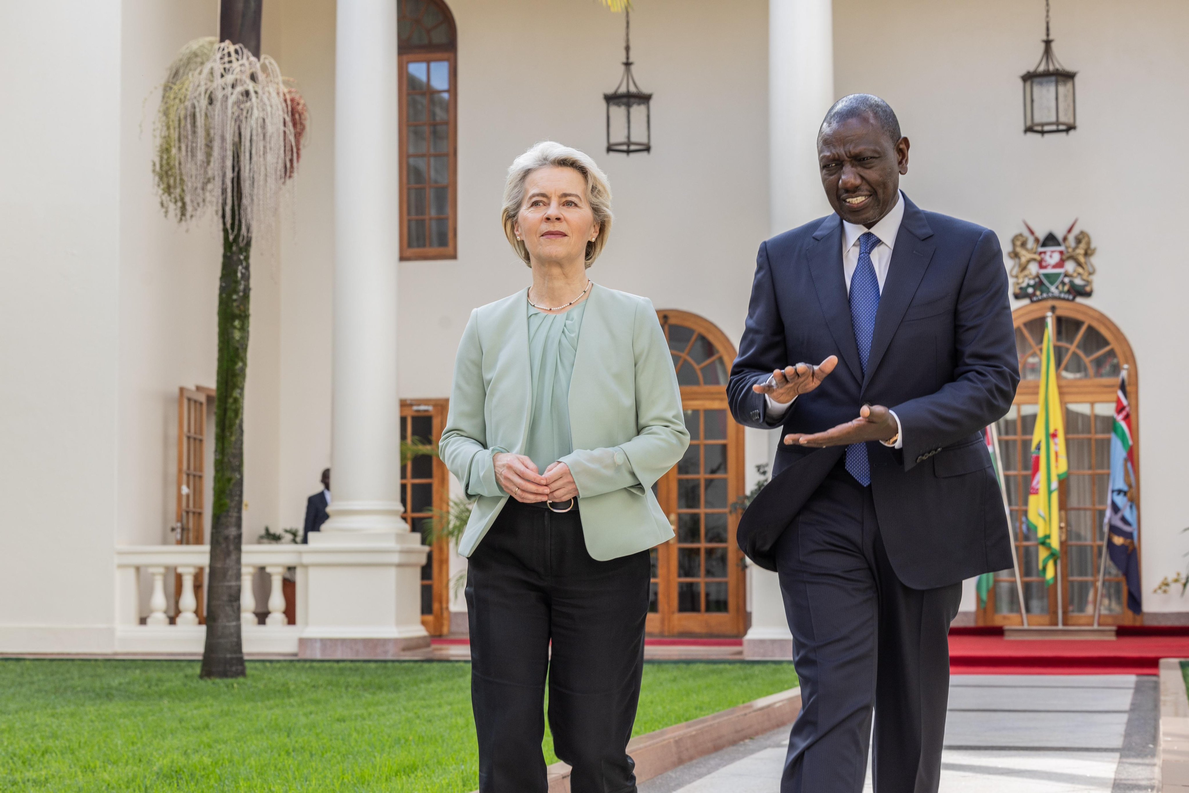 President William Ruto and EU Commission President Ursula von der Leyen at State House, Nairobi.