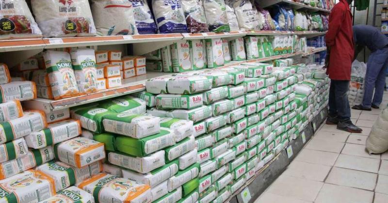 File image of maize flour in a supermarket.
