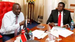 File image of President William Ruto and Eugene Wamalwa.
