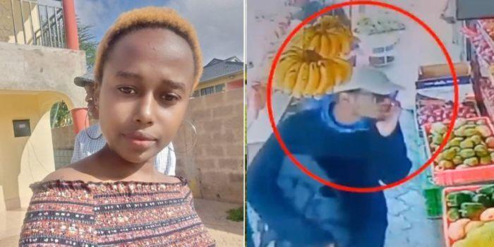 Photo collage of the alleged murdered student and the suspect caught in CCTV camera.