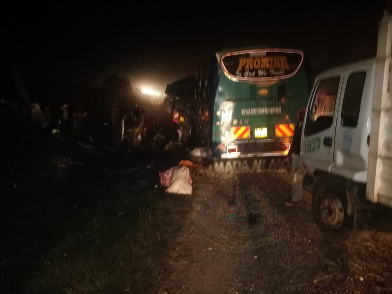A multiple-car accident at Timboroa along Nakuru- Eldoret Highway on Thursday, January 4. Photo/ NPS.