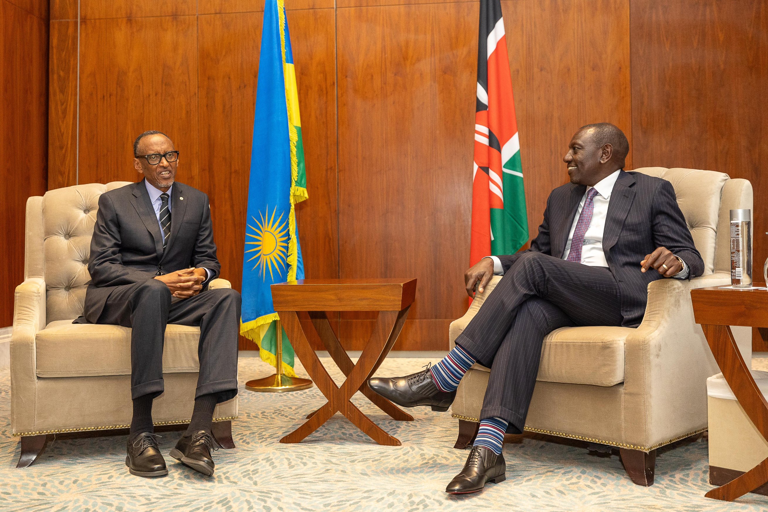 President Ruto meets President Paul Kagame in Rwanda.