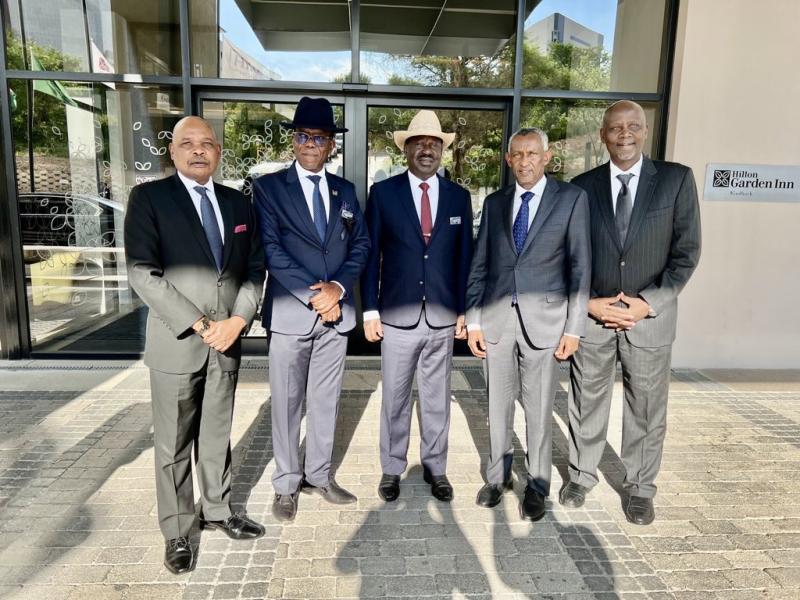 Azimio leader Raila Odinga in Windhoek, Namibia