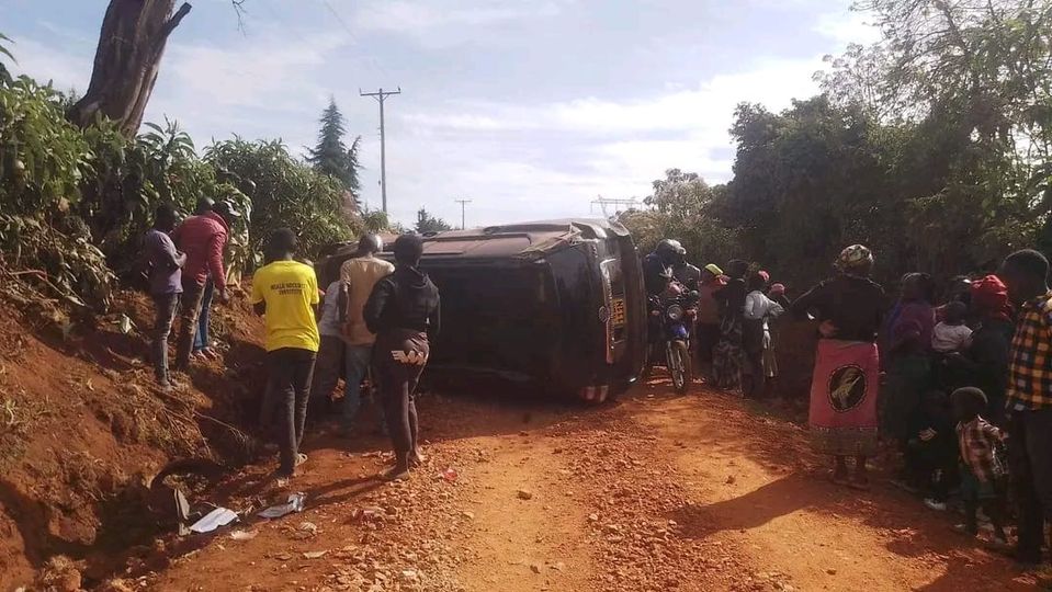 Elgeyo Marakwet Women Rep Caroline Ng'elechei's vehicle involved in ana accident on Monday February 26.