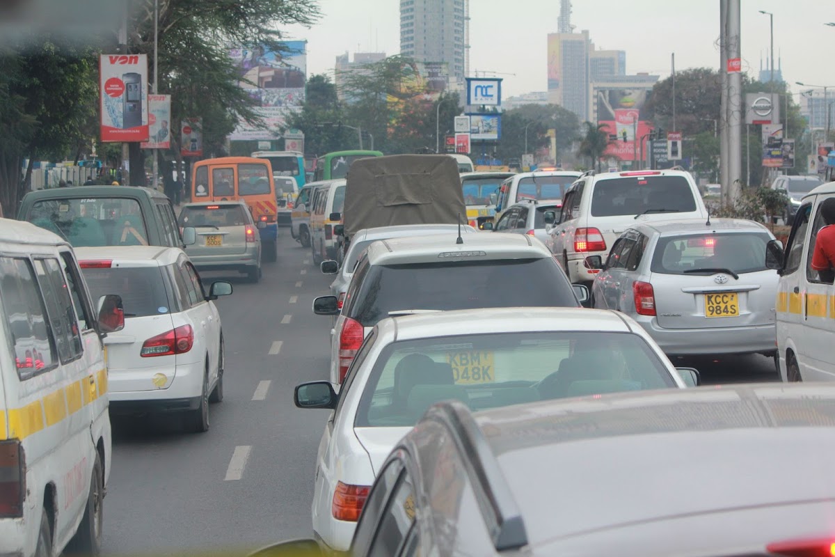 File image of traffic snarl up along Mombasa Road.