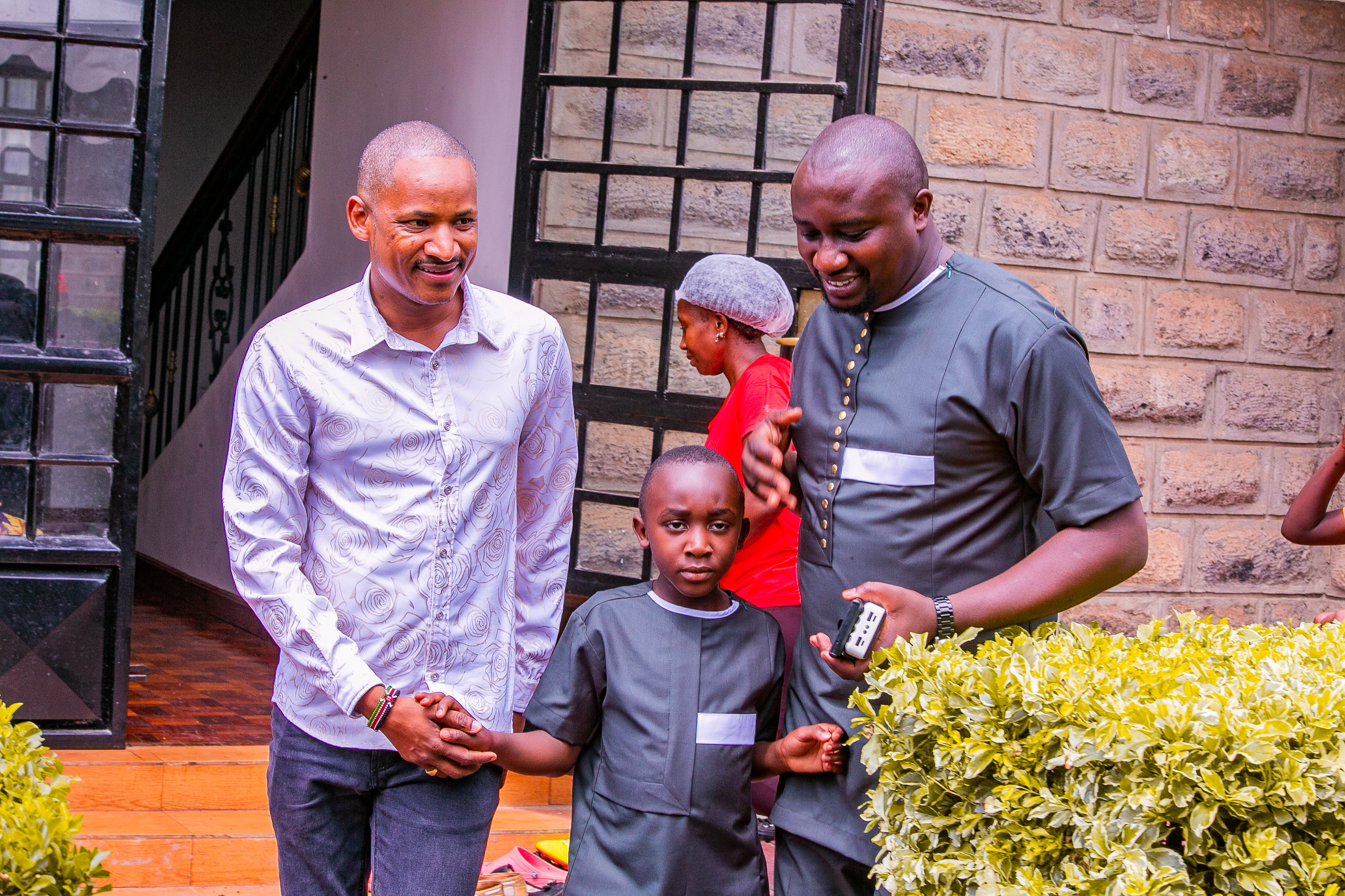 Babu Owino chats with Ex-NTV Reporter Kennedy Murithi during his dowry payment.