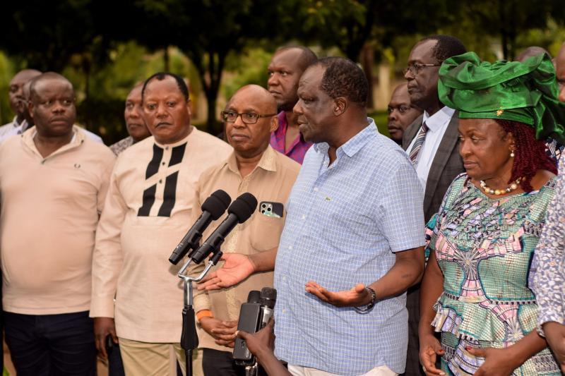 File image of Wycliffe Oparanya and Jimmy Wanjigi.